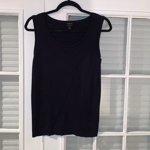 Talbots Sleevless Ribbed Top, size Large, Black